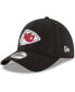 Фото #1 товара Men's Black Kansas City Chiefs Team Classic 39THIRTY Flex Hat