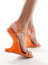 Simmi London Aja curved heeled sandal in orange