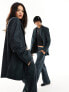 Фото #5 товара Reclaimed Vintage unisex washed oversized cord blazer in charcoal co-ord