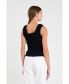 Women's Ruffled Edge Sleeveless Knit Top