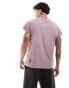 COLLUSION oversized distressed cross print t-shirt in purple wash