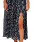 ფოტო #4 პროდუქტის Petite Metallic-Print Crinkle Belted Dress