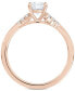 ფოტო #4 პროდუქტის Diamond Round-Cut Twisted Band Engagement Ring (1/2 ct. t.w.) in 14k Rose Gold