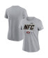 Фото #1 товара Women's Gray San Francisco 49ers 2023 NFC Champions Iconic T-shirt