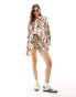 Фото #1 товара Wrangler cowboy 5inch floral print denim shorts in multi co-ord