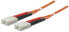 Фото #1 товара Intellinet Fiber Optic Patch Cable - OM2 - SC/SC - 2m - Orange - Duplex - Multimode - 50/125 µm - LSZH - Fibre - Lifetime Warranty - Polybag - 2 m - OM2 - SC - SC