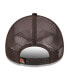 Фото #4 товара Men's White, Brown Cleveland Browns Stacked A-Frame Trucker 9FORTY Adjustable Hat
