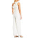 Adrianna Papell 293808 Stretch Crepe Ruffle One Shoulder Jumpsuit Ivory 4