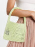 Фото #4 товара True Decadence pearl structured grab bag in sage green