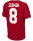 Фото #4 товара Men's Trey Sermon Crimson Ohio State Buckeyes Alumni Name Number T-shirt