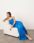 Фото #1 товара ASOS EDITION textured fringe cami maxi dress with low back in blue