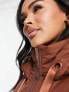 Фото #3 товара Threadbare Vamp longline padded gilet with hood in mid brown