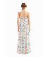 ფოტო #3 პროდუქტის Women's Long Geometric Strappy Dress