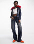 Фото #1 товара COLLUSION x014 mid rise straight leg jeans co-ord in blue Y2K wash