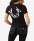 ფოტო #3 პროდუქტის Women's Embroidered Horseshoe Slim Crew Tee