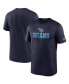 Фото #4 товара Men's Navy Tennessee Titans Legend Microtype Performance T-shirt