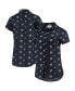 Фото #2 товара Women's Navy Washington Nationals Floral Button Up Shirt