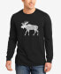 Фото #1 товара Men's Moose Word Art Long Sleeve T-shirt