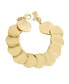 Фото #1 товара Gold Sculpted Disc Link Bracelet