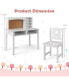 Фото #3 товара Kids Desk and Chair Set Study Writing Workstation with Hutch & Bulletin Board
