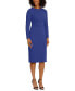 ფოტო #3 პროდუქტის Women's Scuba-Crepe Gathered Midi Dress