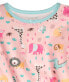 Baby Girls Three Piece Snug Fit Pajama Set