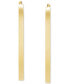 ფოტო #3 პროდუქტის Polished Oval Flat-Edge Tube Earrings in 10k Gold, 1-1/5"