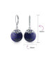 Western Style Filigree Lever Back Gemstones Blue Lapis Lazuli Flat Round Circle Disc Dangle Drops Earrings For Women .925 Sterling Silver