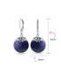 ფოტო #4 პროდუქტის Western Style Filigree Lever Back Gemstones Blue Lapis Lazuli Flat Round Circle Disc Dangle Drops Earrings For Women .925 Sterling Silver