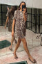 Фото #6 товара Короткое платье с леопардовым принтом ZARA