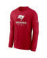 Men's Red Tampa Bay Buccaneers Sideline Performance Long Sleeve T-shirt Красный, 2XL - фото #3