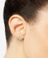 ფოტო #2 პროდუქტის Diamond Flower Stud Earrings (1/4 ct. t.w.) in Sterling Silver, Created for Macy's