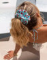 Фото #1 товара South Beach x Misha Grimes hair oversized scrunchie in cherry print - MULTI