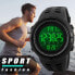 Фото #14 товара Men's Digital Watches - 50 m Waterproof Men's Digital Sports Watches, Black Large Face Military Sports Watch LED Wrist Watch for Men with Alarm Clock/Count-Down Timer/Double Time/Stopwatch/12/24H, black, Men, Strap