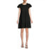 Time and Tru Tiered Knit Dress With Pockets Women Small Black Short Sleeve Solid