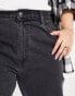 Фото #4 товара ASOS DESIGN Curve high waist 'slouchy' mom jeans in washed black with rips