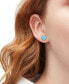 ფოტო #3 პროდუქტის Gold-Tone Color Cubic Zirconia Stud Earrings