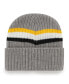 Фото #2 товара Men's Gray Pittsburgh Steelers Highline Cuffed Knit Hat