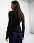 Фото #2 товара French Connection ribbed roll neck jumper in black