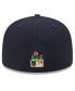 Фото #3 товара Men's Navy Los Angeles Dodgers Sprouted 59FIFTY Fitted Hat