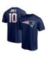 ფოტო #2 პროდუქტის Men's Mac Jones Navy New England Patriots Player Icon T-shirt