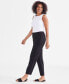 Фото #2 товара Women's Mid-Rise Pull On Straight-Leg Ankle Pants, Created for Macy's