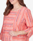 ფოტო #4 პროდუქტის Women's Neptune Beach Geometric Blouse with Button Details