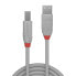 Фото #3 товара Lindy 1m USB 2.0 Type A to B Cable - Anthra Line - grey - 1 m - USB A - USB B - USB 2.0 - 480 Mbit/s - Grey