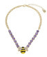 ფოტო #1 პროდუქტის Faux Stone Bee Pendant Necklace