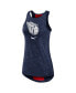 Фото #3 товара Women's Navy Cleveland Guardians Right Mix High Neck Tank Top