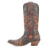 Фото #3 товара Dingo Beetle Juice Floral Embroidered Snip Toe Cowboy Womens Black Casual Boots