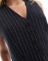 New Look waistcoat in black pinstripe