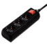 Hama 00108835, 3 AC outlet(s), 230 V, 3500 W, Black, Plastic, 5 m