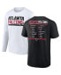 Фото #1 товара Men's Black, White Atlanta Falcons Two-Pack 2023 Schedule T-shirt Combo Set